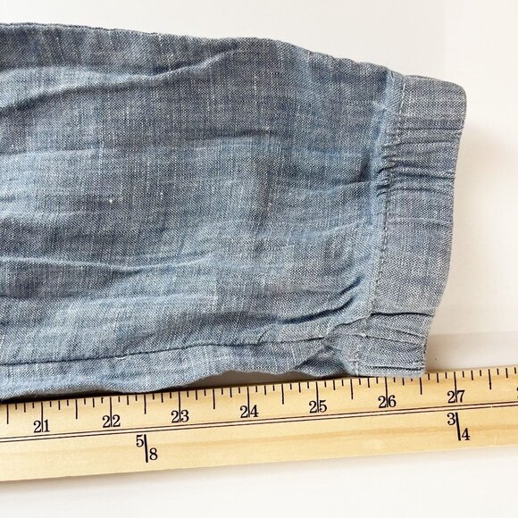 Athleta Cabo Linen Jogger Pants in Light Blue Chambray Coastal Athleisure Size 0 - Picture 8 of 8